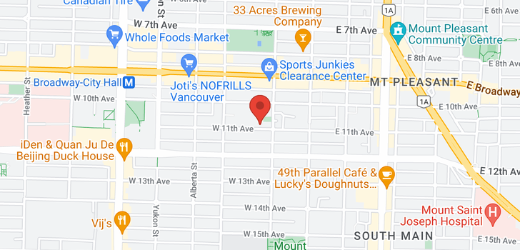 map of 127-129 W 11TH AVENUE